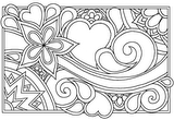 Download, print, color-in, colour-in Page 36 - Daisy, Heart, Swirl